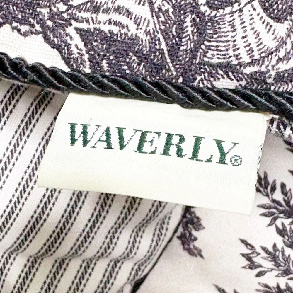 Waverly Reversible Toile de Jouy Ticking Stripe Quilt Brown Cream Full Size